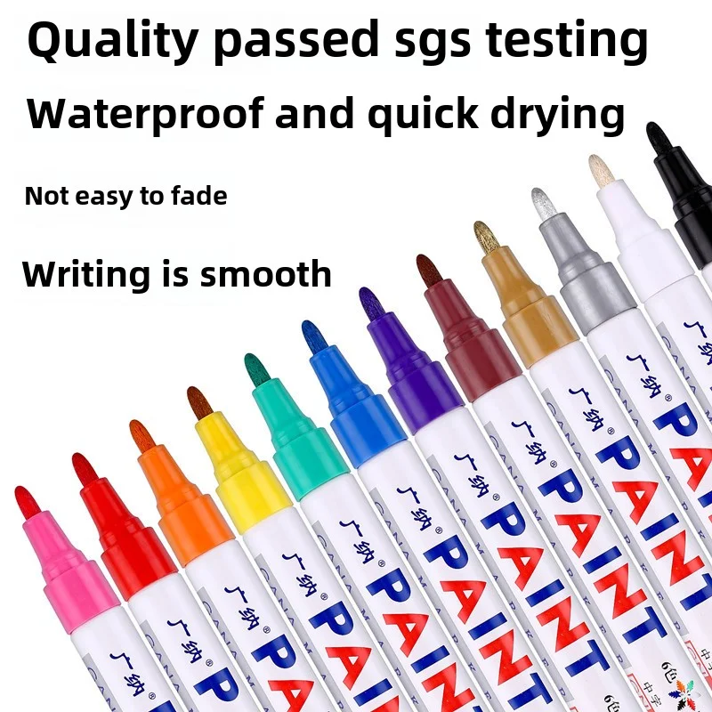 Permanent marker Paint Cleaner Car Wheel Tire Oily Painting Pen Auto Rubber Tyre Polishes Metal Graffiti Touch Scratch Wet Wax