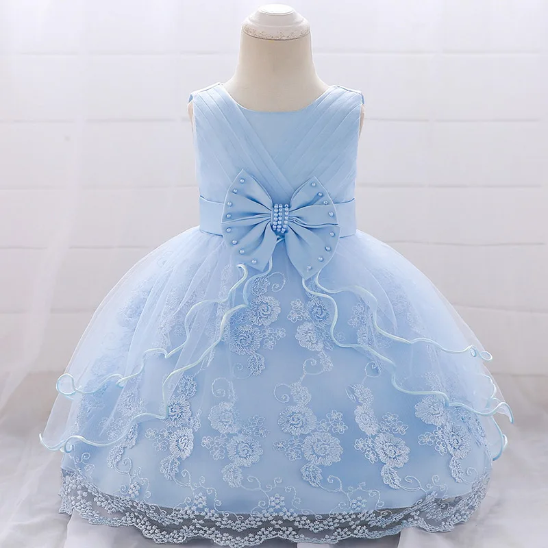 Robe de Princesse pour Petite Fille, Vêtement Éducatif pour ixd'Anniversaire de 1 an, Mariage, Baptême, 3 à 24 Mois, Été 2024