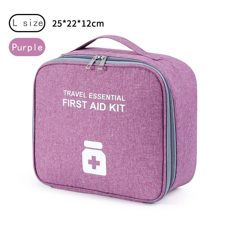 Large Capacity Portable Medicine Organizer & First Aid Storage Bag for Home and Travel Emergencies