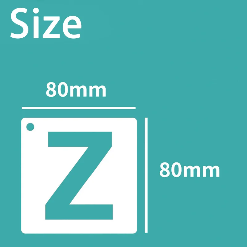 26pc 영어 알파벳 스텐실 DIY 벽 레이어링 그림 템플릿 장식 스크랩북 엠보싱 용품 8cm