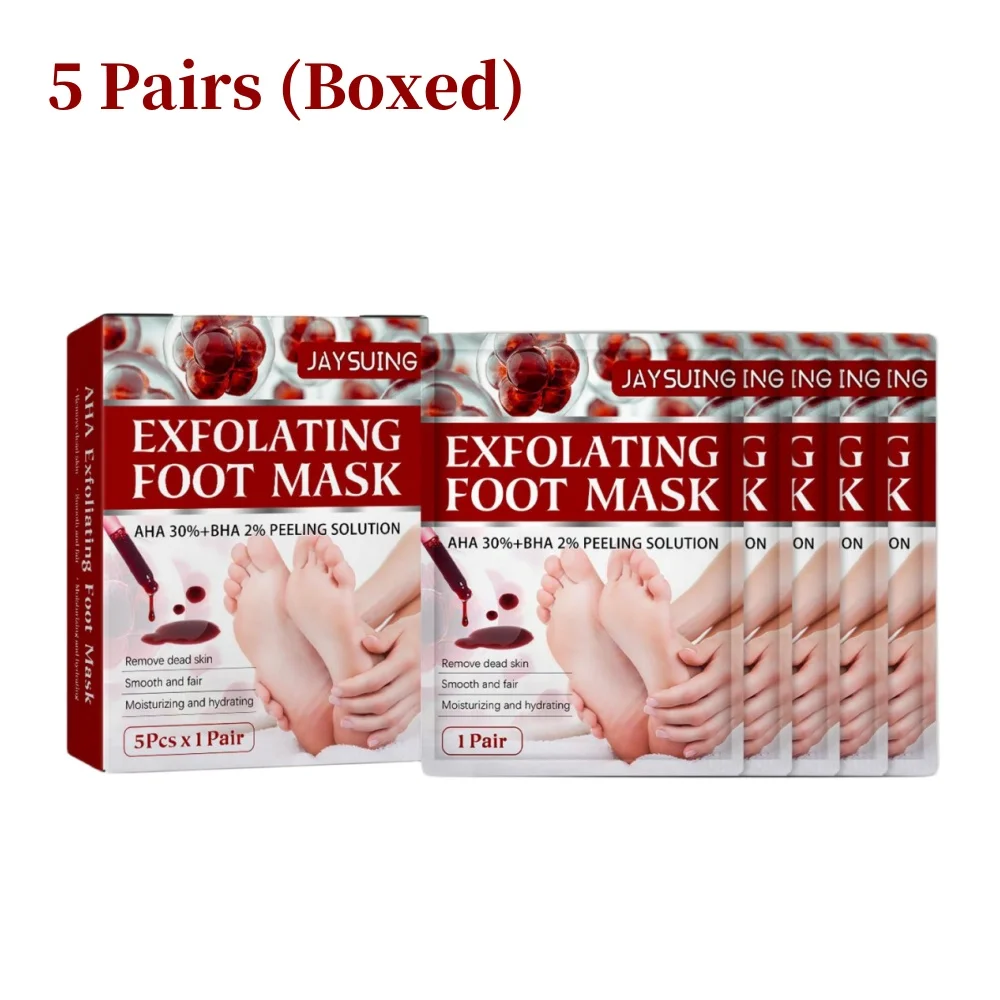 Foot Peel Mask Skin Exfoliating Foot Mask for Dry Rough Cracked Feet Heels Callus Dead Skin Remover Waterproof Feet Peeling Mask