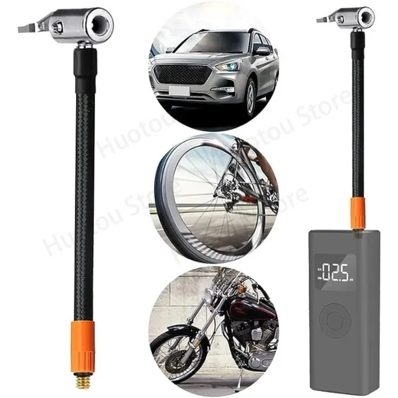 Portable Air Pump Tire Pump Accessories M6 thread locking air chuck with air tube standard tire valve fine thread suitable for M6 thread integrated pump