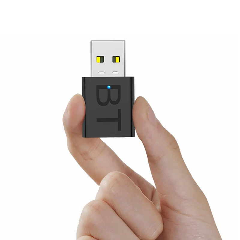 차량용 음악 AUX 스테레오 오디오 어댑터, USB 블루투스 5.0 리시버 무선 블루투스 어댑터, 3.5mm AUX 잭, 1 세트 PC