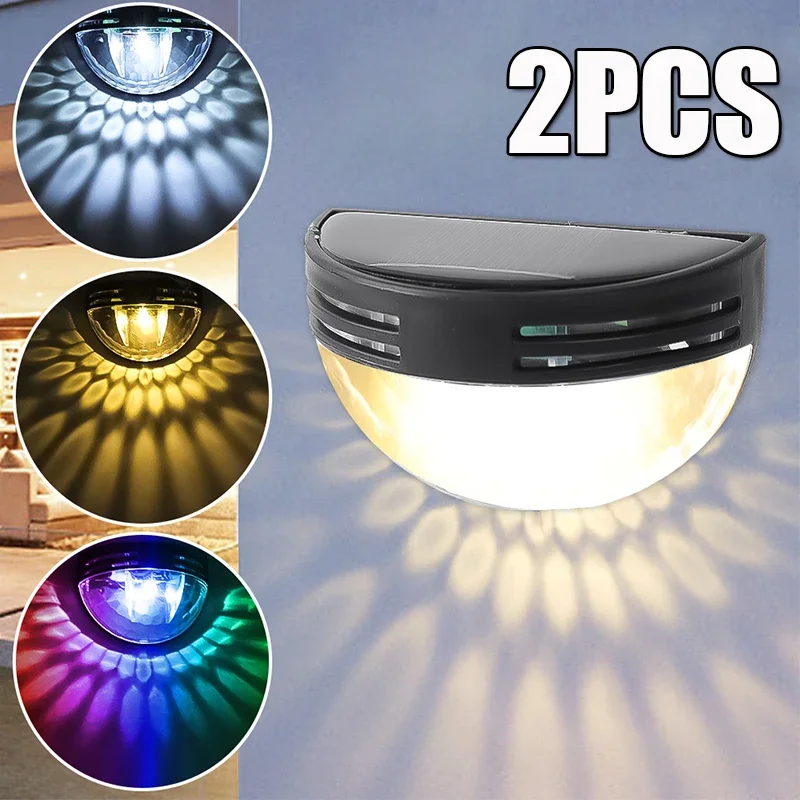 

2Pcs Solar Street Lights Outdoor Waterproof LED Solar Lamp IP66 Security for Garden Patio Pathway Yard Home Decor Lights