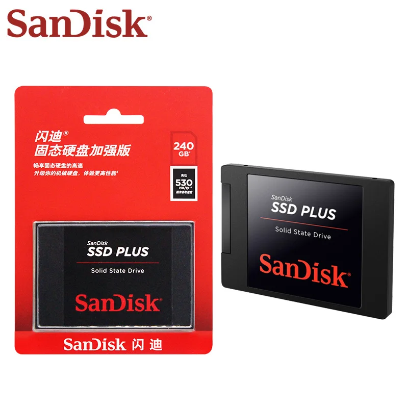 100% Originale Sandisk Ssd Solid State Drive 240Gb 480Gb 1Tb 2Tb Ssd Plus Sata Iii 2.5 Ssd Disco Rigido Interno A Stato Solido
