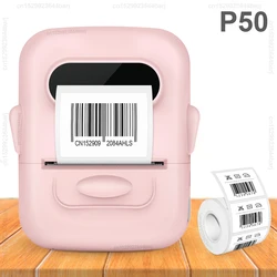 Compact Portable Thermal Label Maker - Self-Adhesive Sticker Printer (Pink Printer)