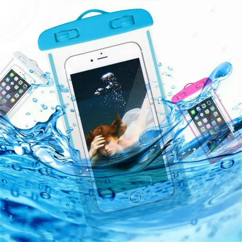 Mobile Phone Waterproof Bag Touch Screen Swimming Drifting Diving Air Bag Transparent Sealed Protective Outdoor 1 PC