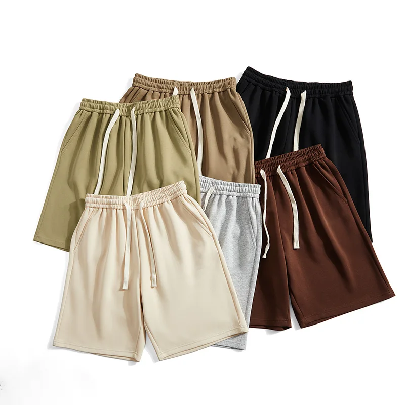 

Summer New Drawstring Waist Shorts for Men Harajuku Casual Black Khaki Short Joggers 4XL