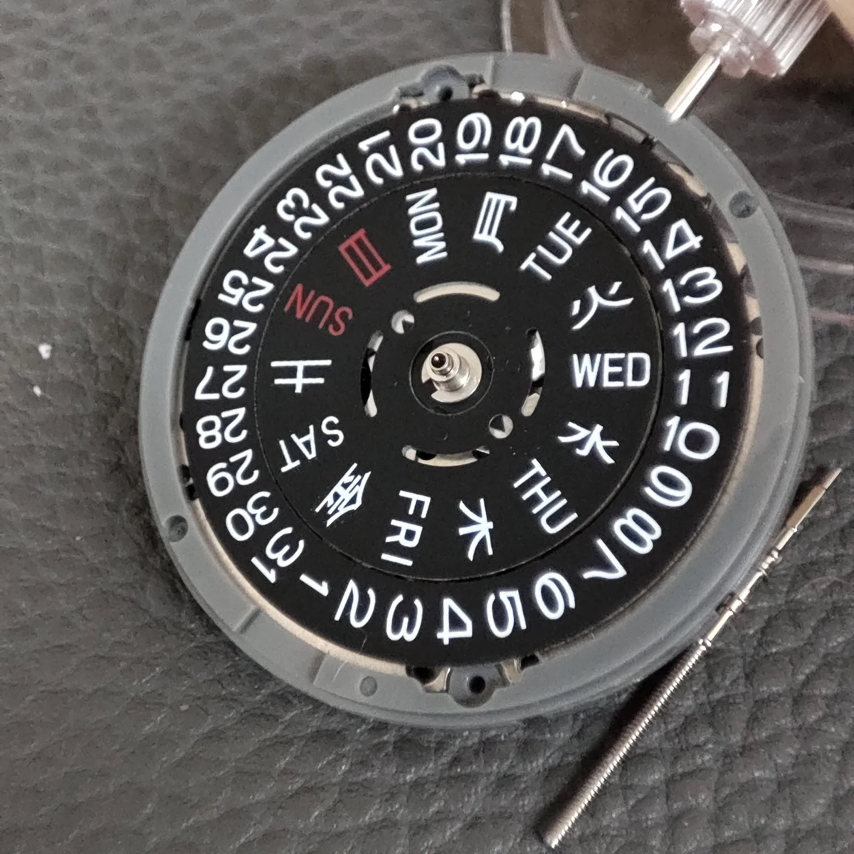 Japan Original Nh36/nh36a Mechanical Watch Movement Black English Date