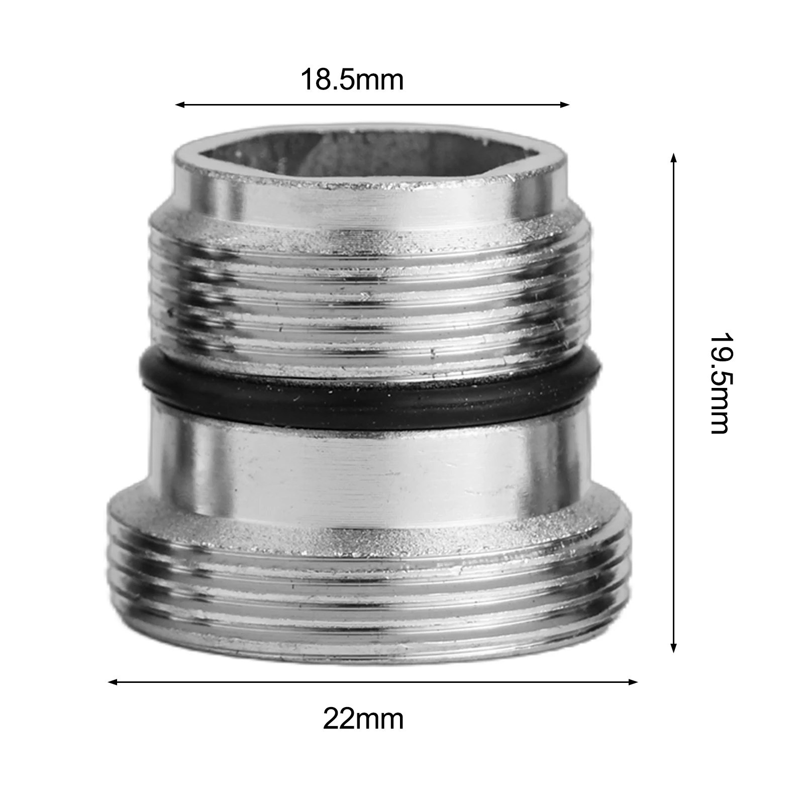 4pcs Tap Adapters Aerator Connector With Rubber Seal M18.5 To M22 Male Thread Bathroom Fixture Accessories