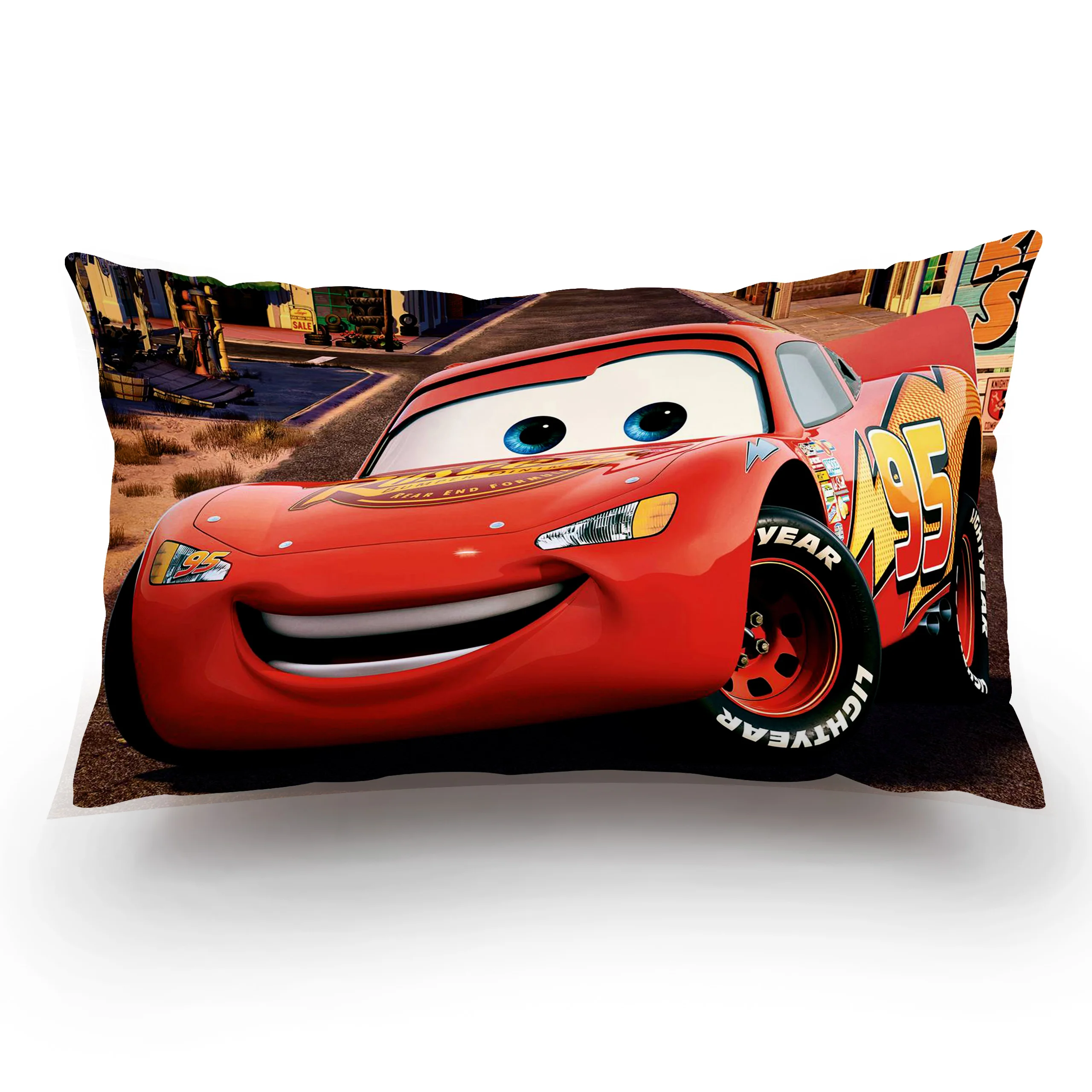 Cars Lightning McQueen 95 Pillow Covers Cartoon Sofa Decorative Home Double-sided Printing Cute Sofa Bedroom Cushion Cover 2
