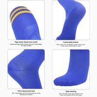 Chaussettes de football Loogdeel, chaussettes longues en coton pour adultes et enfants, chaussettes antidérapantes pour le football, le baseball, la course à pied et les sports 4
