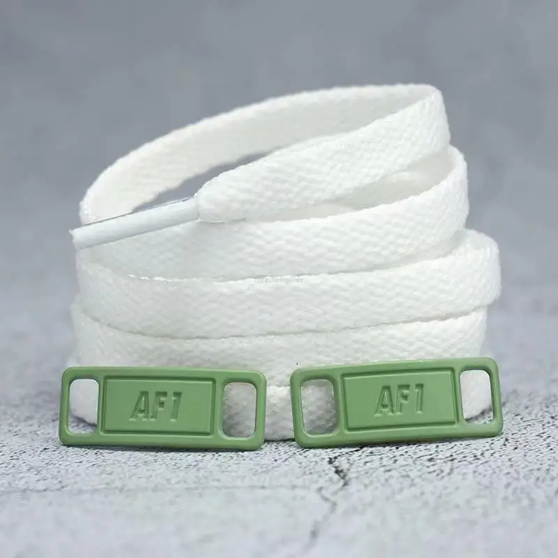 4-Piece AF1 Shoelace & Decoration Set: Black & White Original Sneaker Accessories