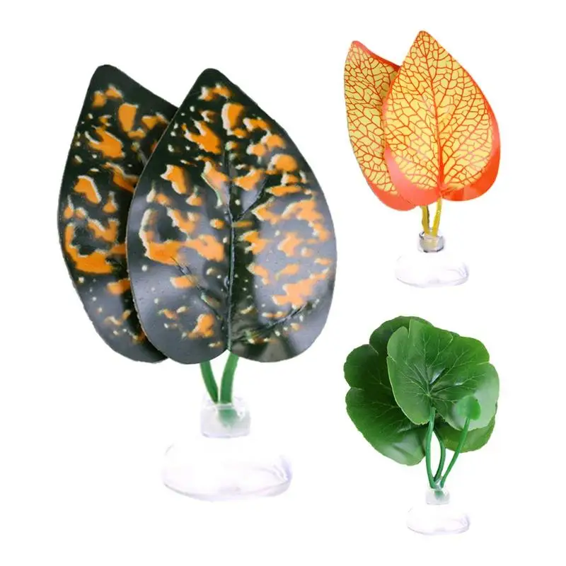 Acquario Artificiale Fish Tank Betta Leaf Plants Decoration Betta Fish Rest Place Peaning Leaf Pad Plant Hammock Fish Bed