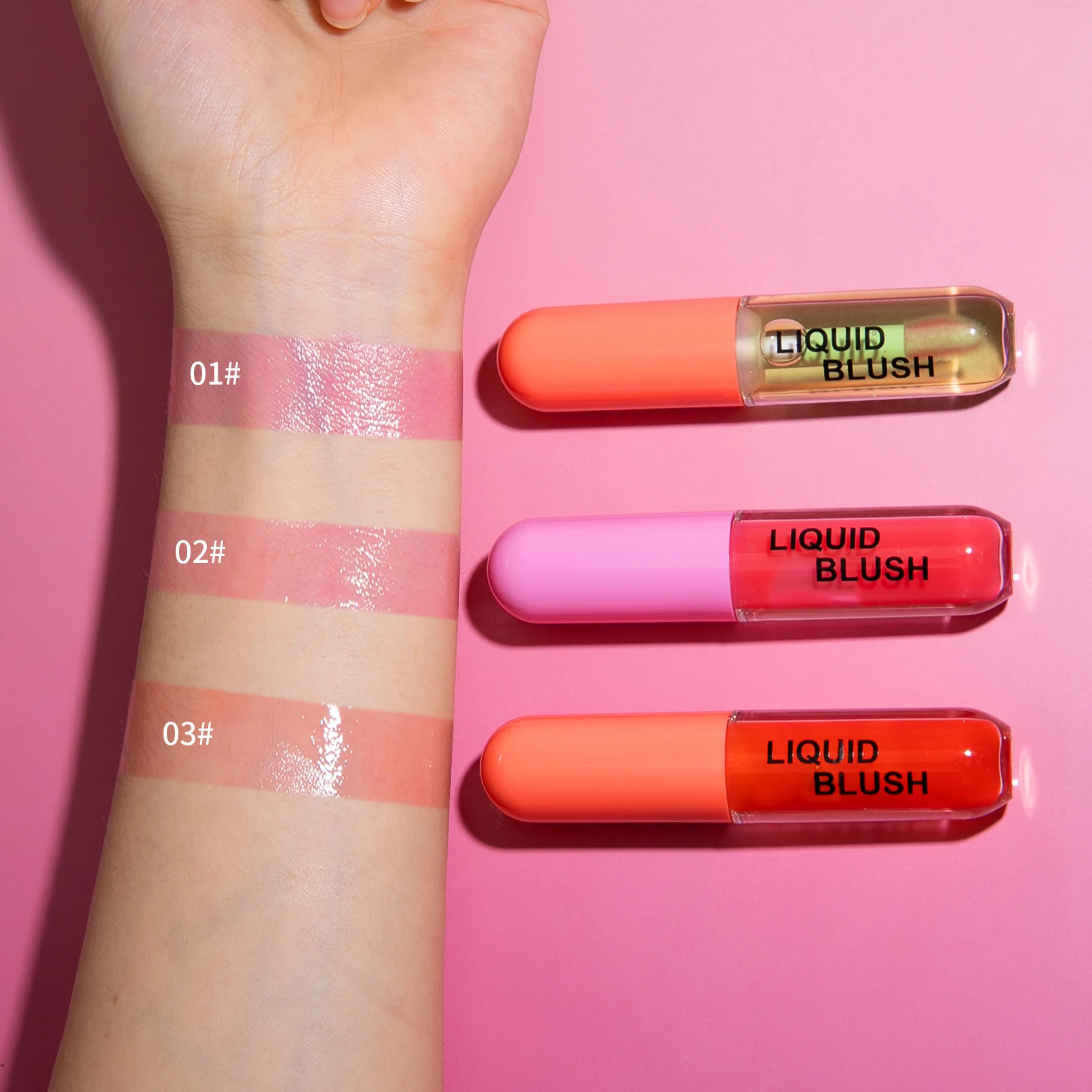 Color Changing Liquid Blush Oil Temperature Face Blusher Gloss Lasting Tinted Cheek Rouge Cosmetic Makeup Waterproof Rouge Oil 4
