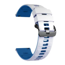 Versatile 22mm Silicone Sports Watch Band - 22mm (WhiteU)