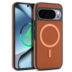 Premium Magnetic Wireless Charging Phone Case with Shock Protection for Google Pixel 11 (Brown)