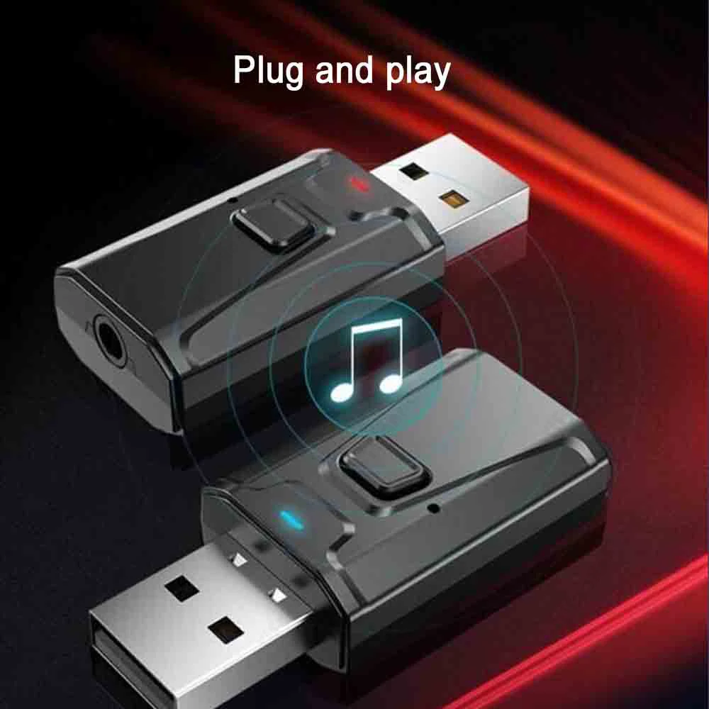 

Мини 2 в 1 Bluetooth-совместимый аудиоприемник 5,0, передатчик, беспроводной адаптер 3,5 мм, стерео передатчик AUX для ПК, динамика, Mp3