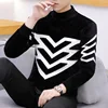 Korean Version Style Up Uppolo/Turtle Neck Sweater Loose Fit Versatile Winter Stretch Knitted Top Outer Wear Plush Top For Men 5