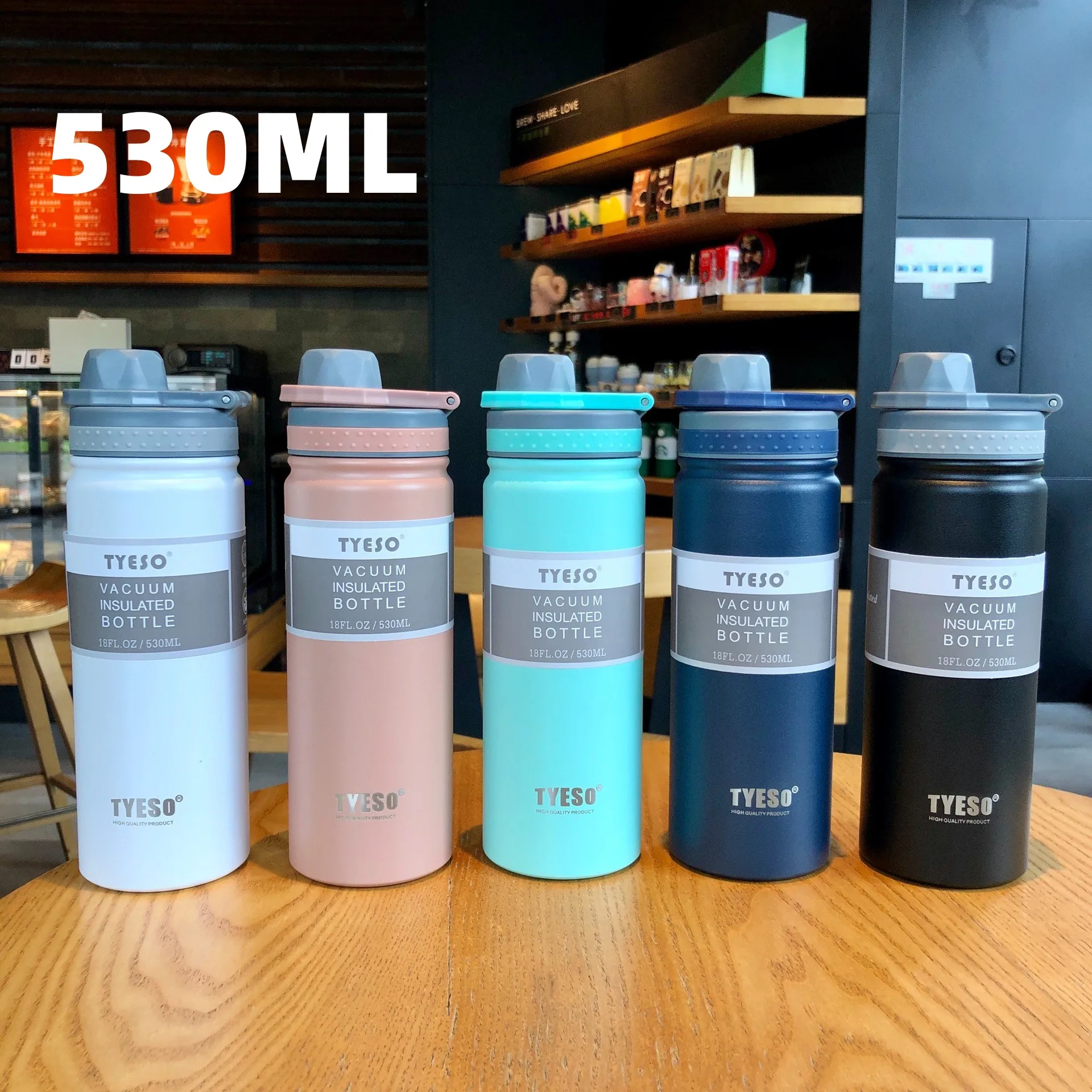 Tyeso 530ML Stainless Steel Insulated Thermal Water Bottle