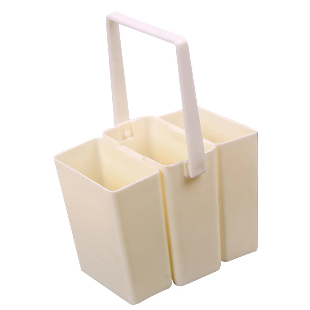 

Brush Wash Bucket Pot: Oil Brush Washing Bucket Brush Washer with Handle Portable 3 Sloted Brush Wash Container for Artist
