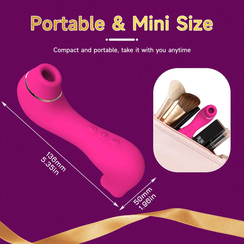 Powerful 2 in 1 Sucking Vibrator for Women Nipple Clit Stimulator Vagina Massager Oral Vacuum Female Masturbator Adult Sex Toys