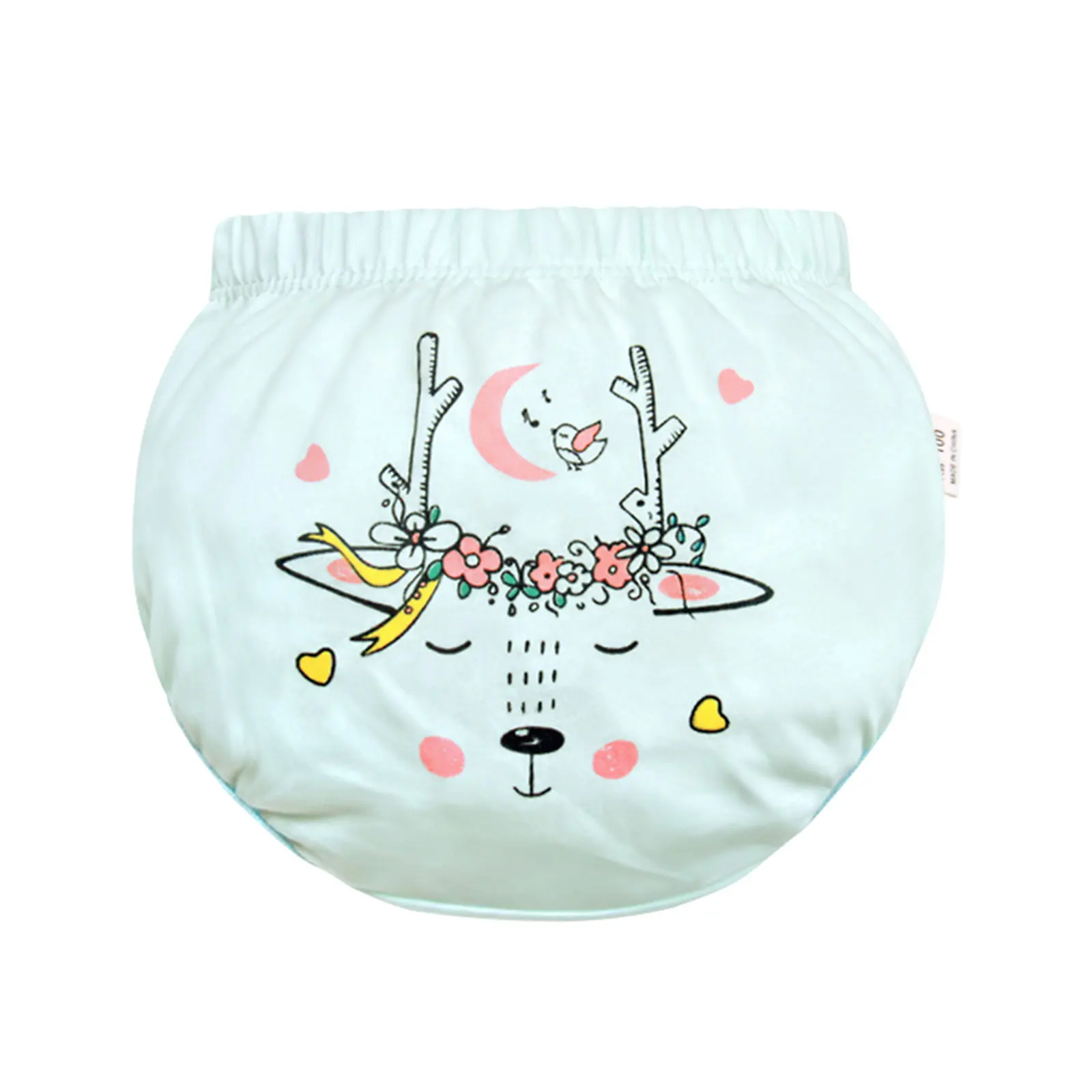 Baby Girls Breathable Training Underpants Cute Cartoon Print Briefs Washable Reusable Diaper Cover Underwear Bread Pants Shorts
