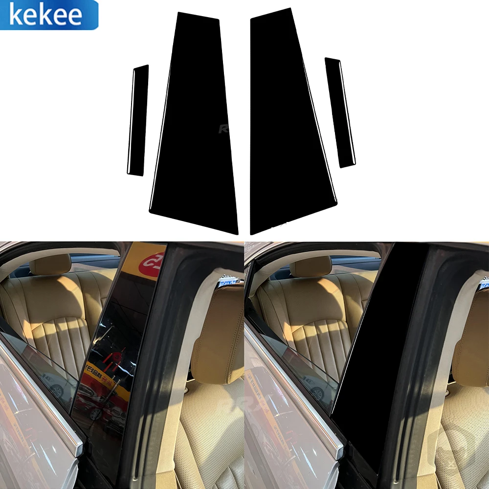 

For Mercedes-Benz CLS C219 2004-2009 Piano Black B-Pillar 4 Pcs Set Cover Trim Car Interior Decoration Accessories Stickers