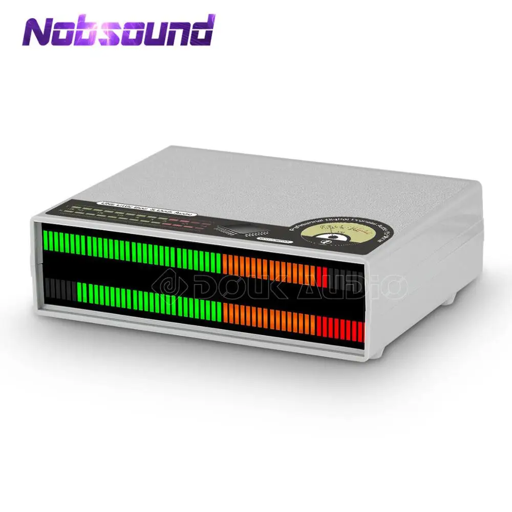 Nobsound 56 Bit Stereo MIC+LINE RGB LED Music Spectrum Visualizer Display  Sound Level Meter Audio Analyzer for Speaker/Amplifier