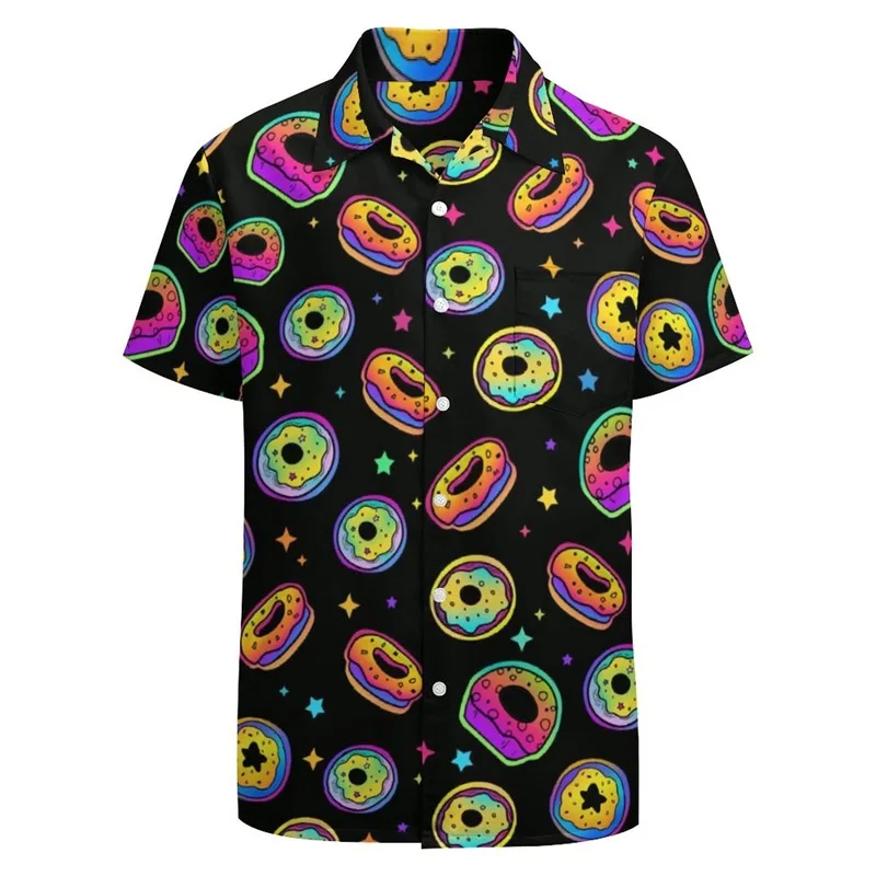 Full Print Leopard Graphic Shirts For Mens Summer Short Sleeves Button Down Hawaiian Beach Shirts Mens Oversized Tees Top 6