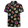 Full Print Leopard Graphic Shirts For Mens Summer Short Sleeves Button Down Hawaiian Beach Shirts Mens Oversized Tees Top 6