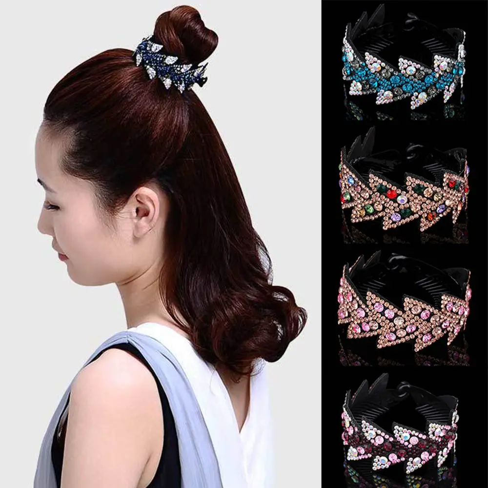 

Headwear Expanding Hairpin Bird Nest Twist Clip Crystal Hair Claw Rhinestone Hairpins Flowers Hair Clips