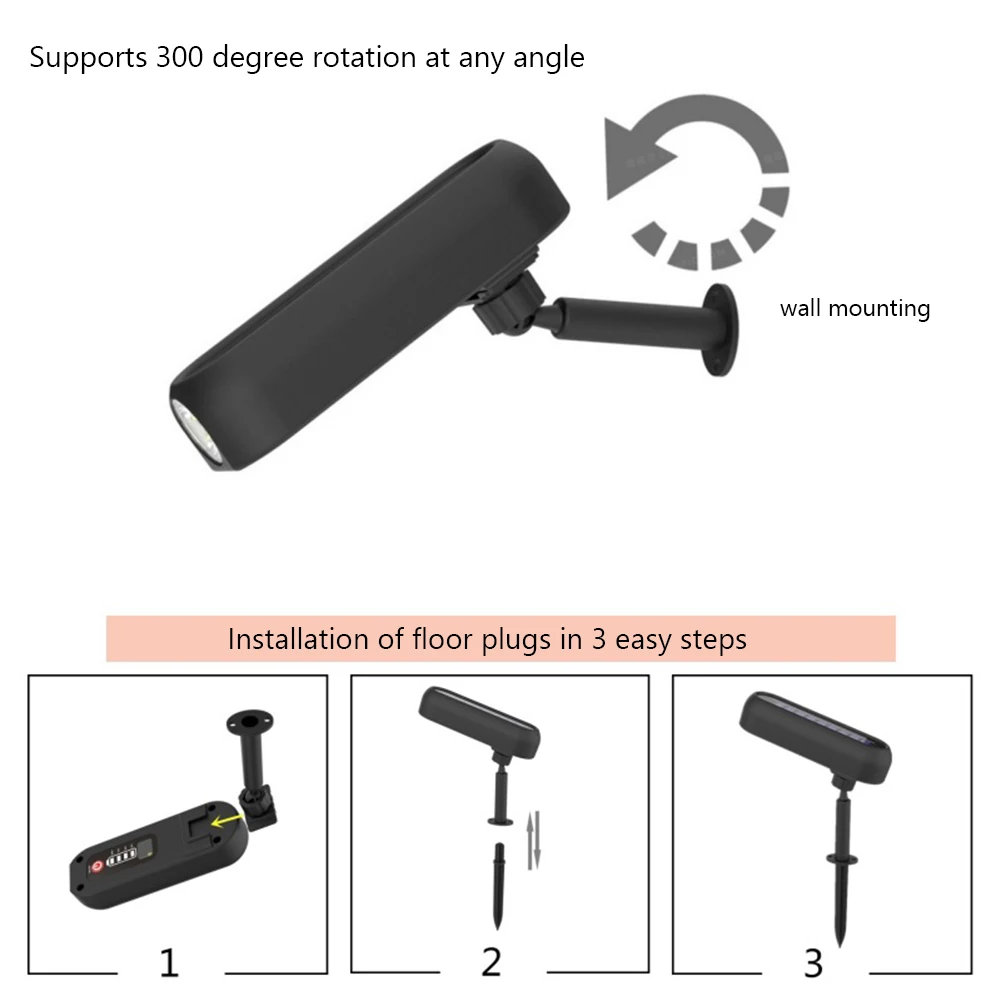 Description Picture 6 of itemOutdoor Landscape Spotlight Waterproof LED Lawn Lamp 1200mAh Wireless Garden Spotlight Last Up 10 To 13H for Yard Garden Patio