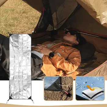 Aluminum Foil Camping Mat Aluminum Foil Foam Sleeping Pad Waterproof Insulating Thermal Insulating Foil Mat For Backpack Beach