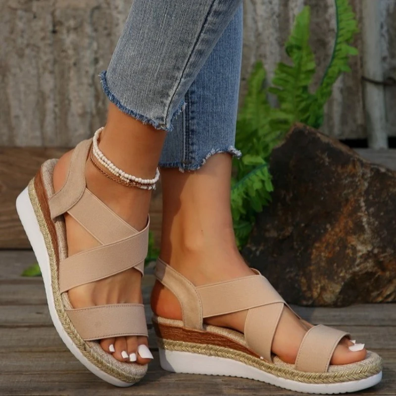 Women Wedge Sandals Casual 2024 New Summer Shoes Beach Fashion Sandals Sexy Platform Women Sandals Zapatos Mujer 2024 Tendencia