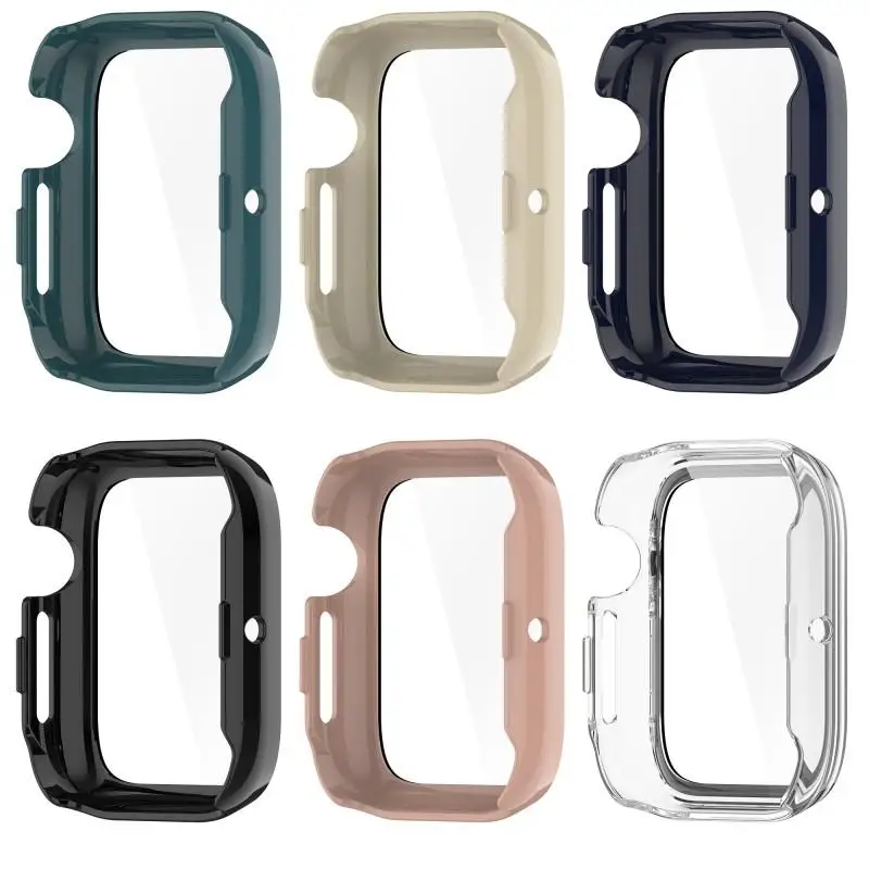 Durable Tempered Glass Protective Case for Smartwatch - Scratch-Resistant Cover and Screen Protector Accessory