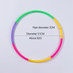 Children's Portable Colorful Exercise Hoop - Fun Fitness Equipment and Perfect Gift (51CM colour)