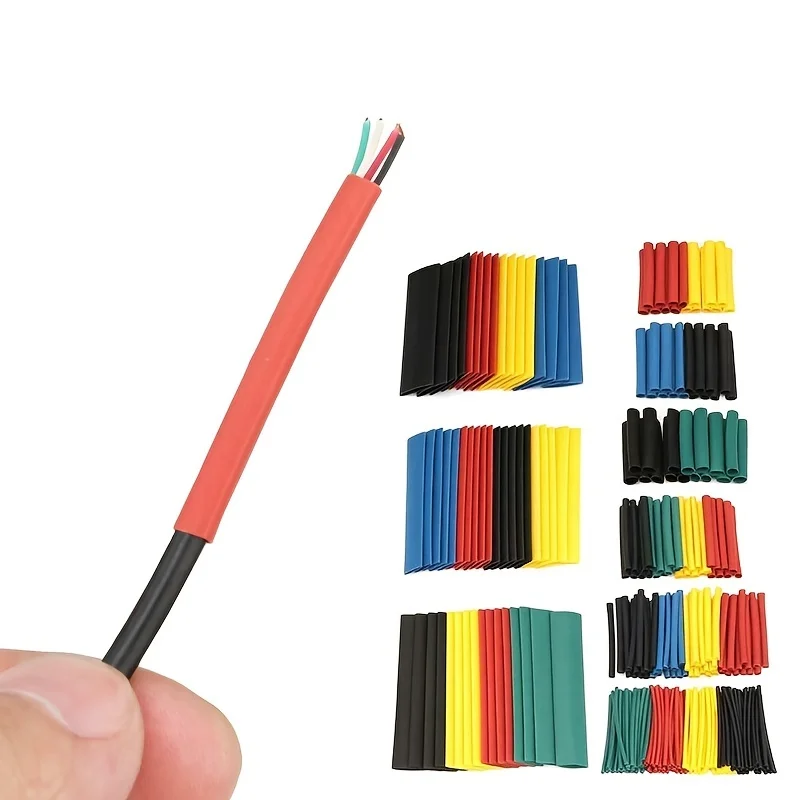 Easy-Apply 580pc Cable Sleeve Kit - Multi-Size Durable Heat Shrink Tubing