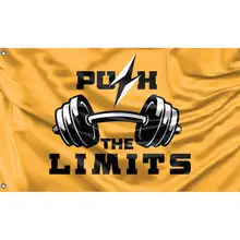

Push The Limits Flag | Unique Design Print | Hiqh Quality Materials | Size - 3x5 Ft / 90x150 cm