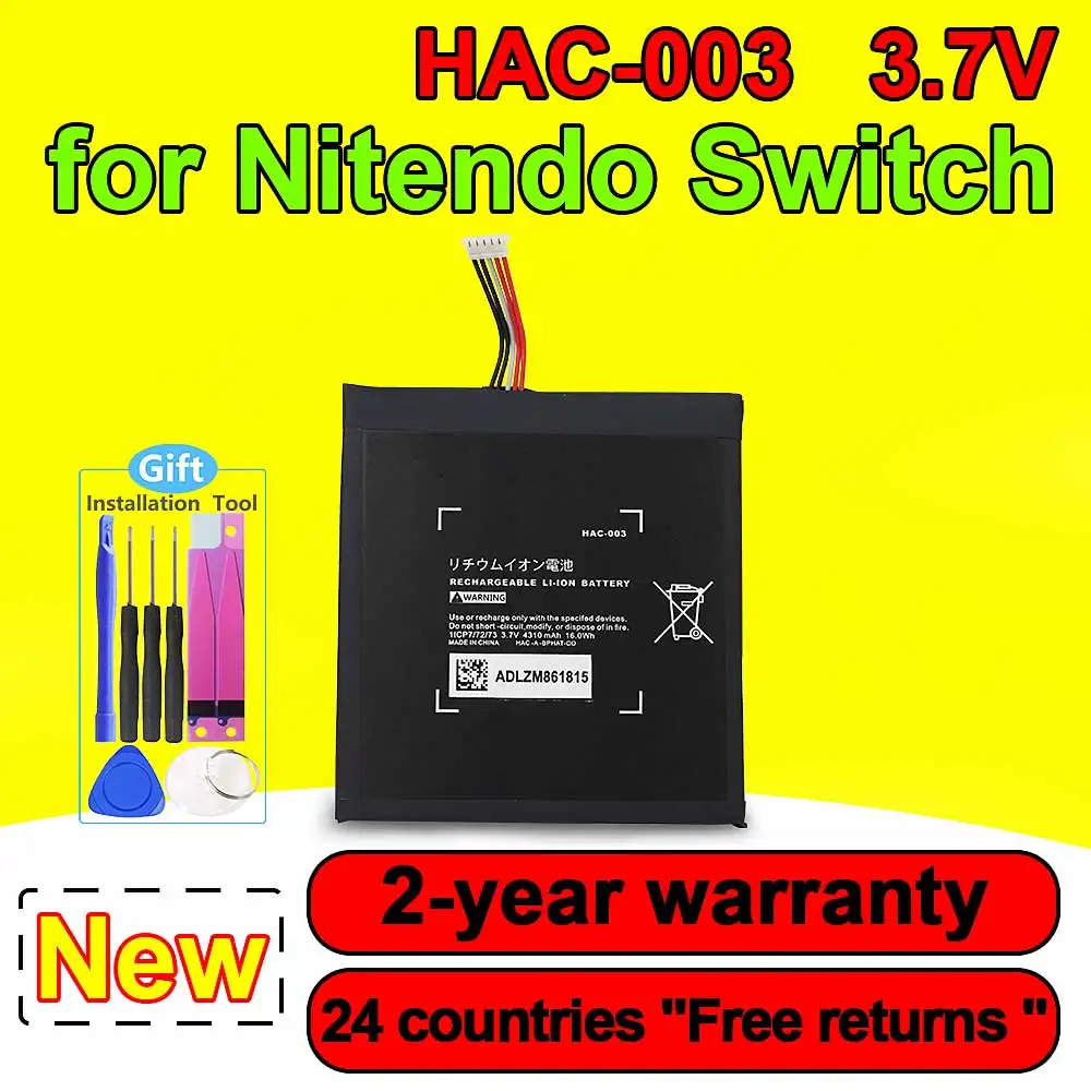 High Quality Hac-003 Battery For Nintend Nitendo Switch Console Replacement Repair 4310mAh With Tools