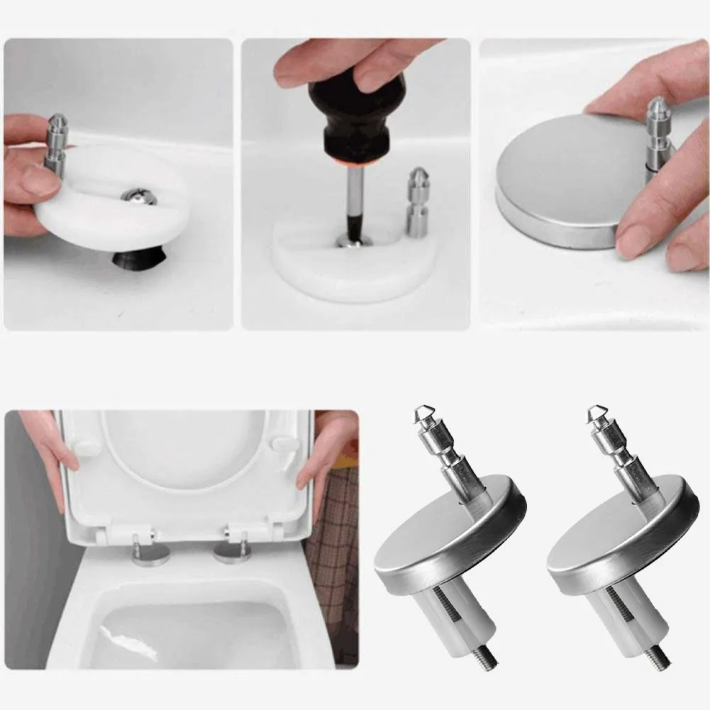 2pcs Toilet Cover Screw Buckle Quick Release Expansion Toilet Cover Seat Screw 45/55/60mm Lid Clips Building Tools toilet accessories
