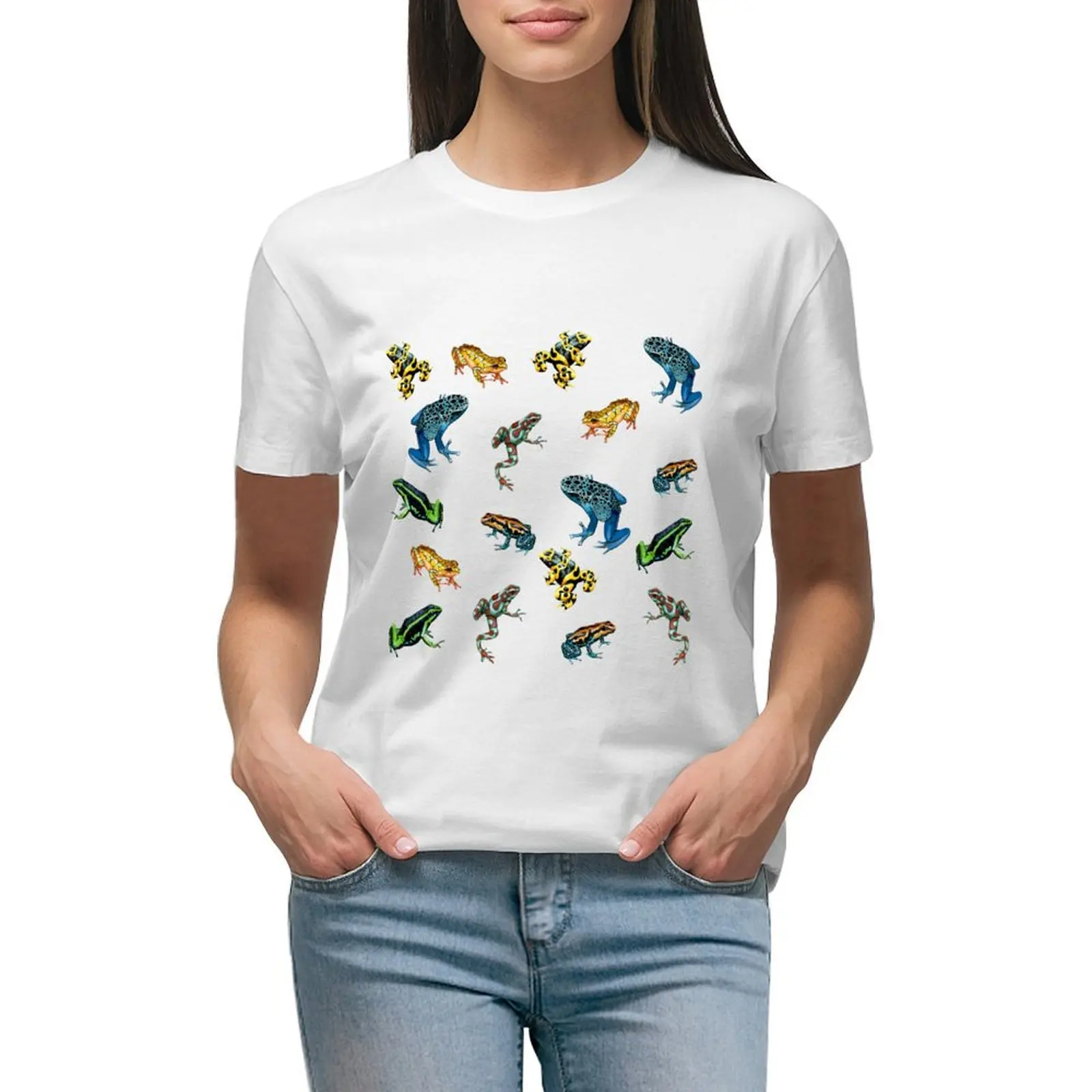 

Poison Dart frogs T-shirt female Blouse anime clothes tops Women