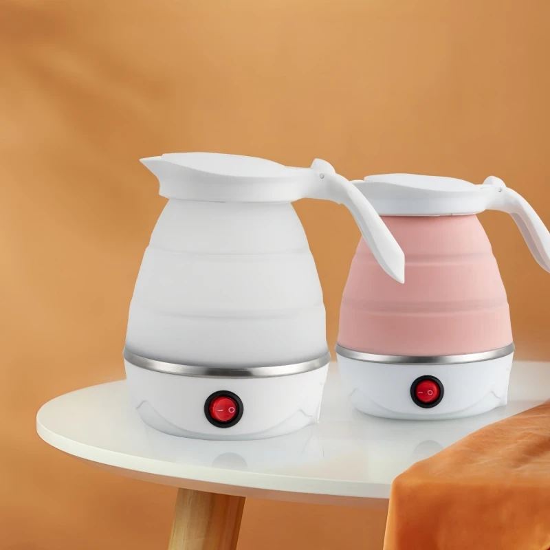 600mL silicone folding electric kettle travel kettle household electric automatic safety