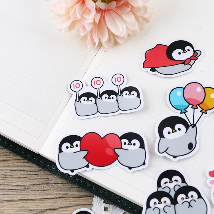 92 Stück Pinguin Aufkleber Set - Bunte Sticker Für Tagebuch & Laptop