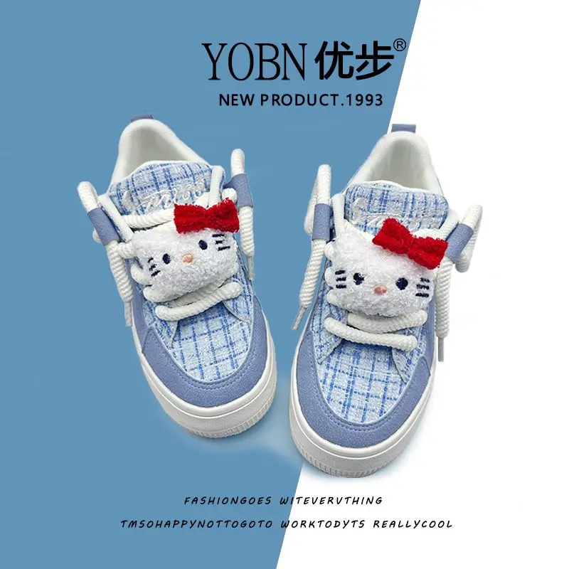 

Sanrio Ins Kawaii Plush Doll My Melody Anime Board Shoes Cute Cartoon Kuromi Cinnamoroll Y2K Casual Sneakers Gifts for Kids