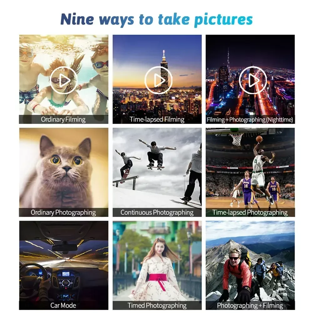 4K HD 60FPS Mini Camera Wifi Outdoor Sport 170° Wide Angle Action Kam Waterproof