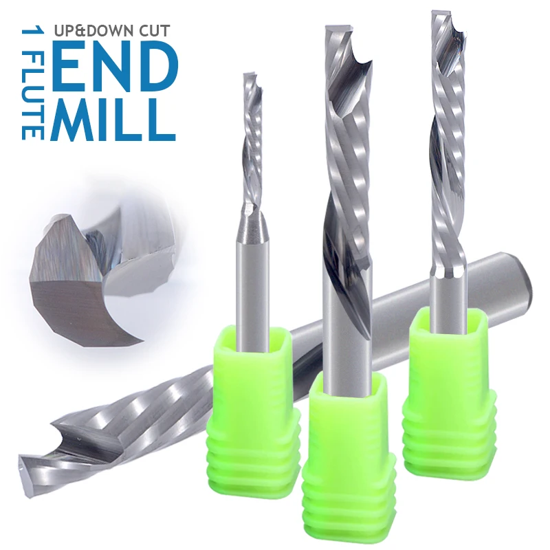 10PcsCarbideoneFluteUpDownCutMillingCutter3175mm4mm5mm6mm