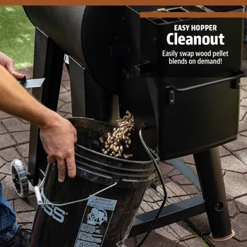 Pit Boss Lexington 500 Sq in Wood Fired Pellet Grill and Smoker – Onyx Series 6