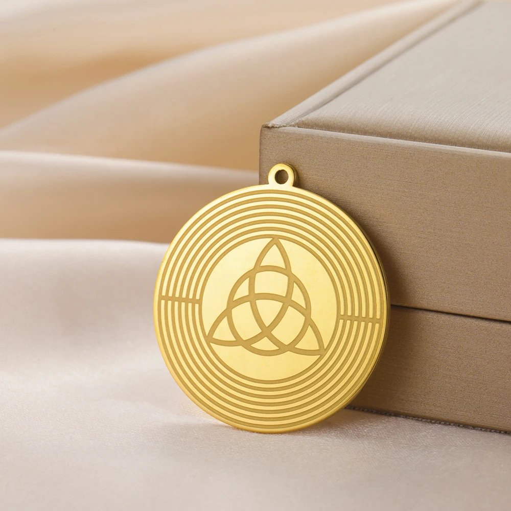 Dawapara Celtics Trinity Knot Baum des Lebens Triquetra Anhänger zur Schmuckherstellung Edelstahl Halskette Ohrringe Zubehör – Detail 16