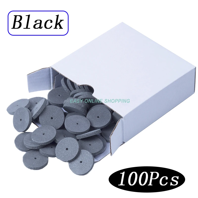 Rubber Polishing Wheels Unmounted Dental Lab - Gray - 100 Count